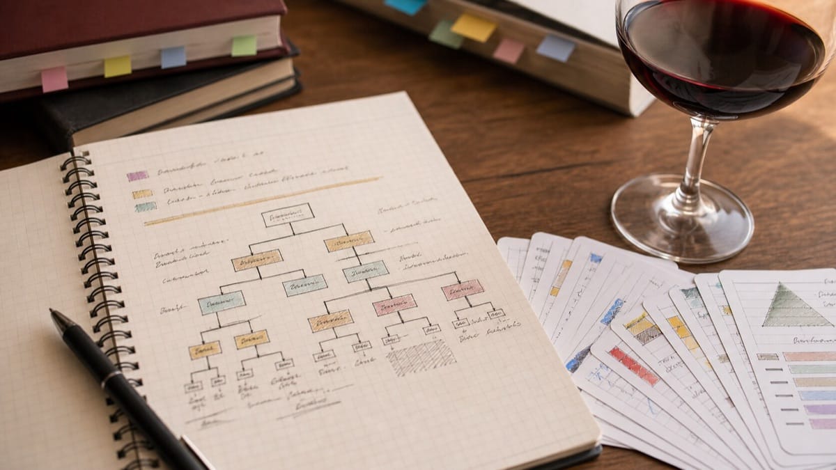 格付けの階層を図にして用語をかたまりで覚えるノート